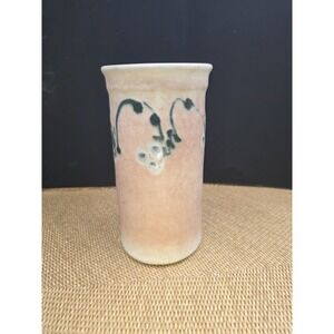VTG‎ Studio Pottery Vase Diane Pittis WV Signed PHHS 9" Cylinder Art Ceramic